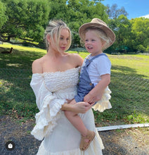 Load image into Gallery viewer, Skye Wheatley and her son Forest in Tan Willow Sandals
